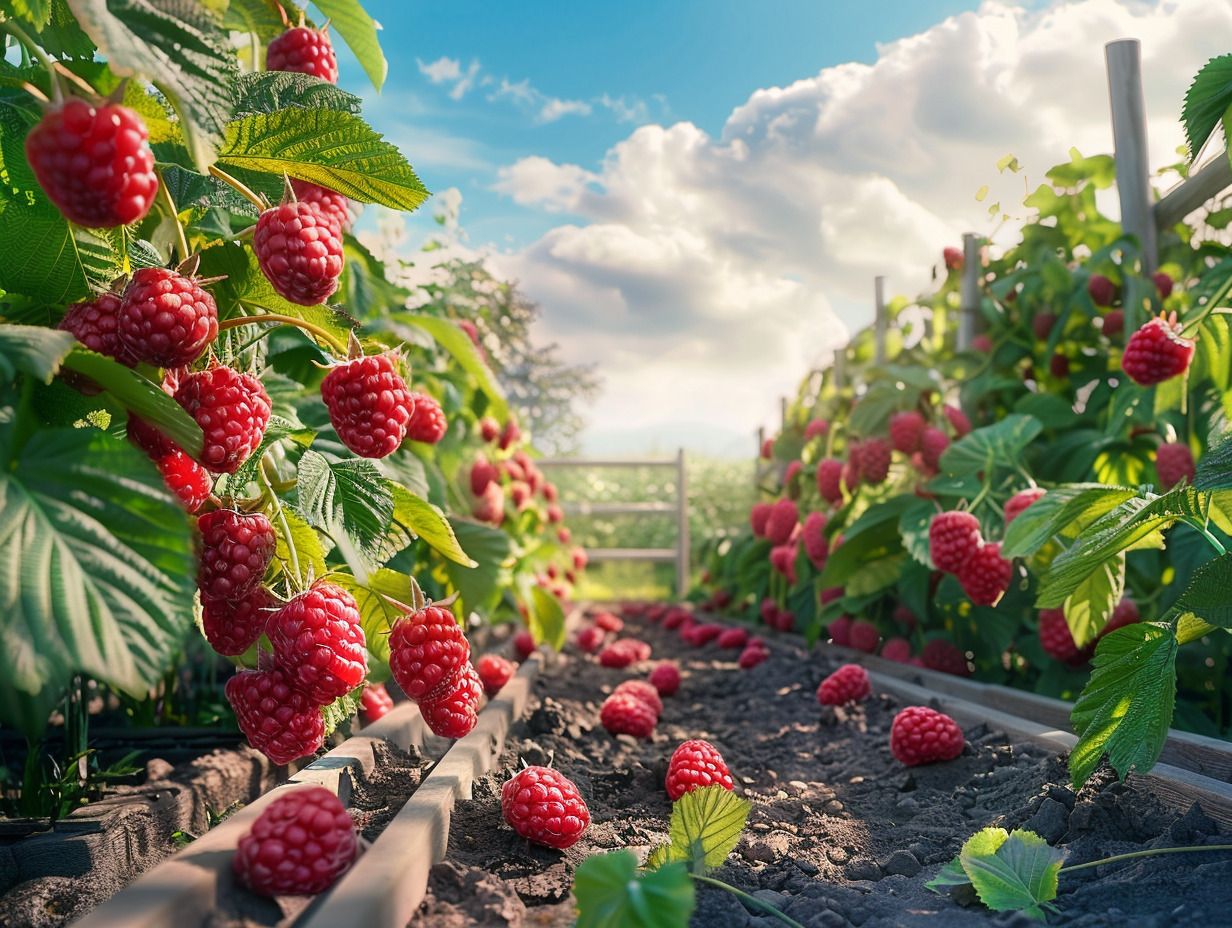 framboisiers jardin